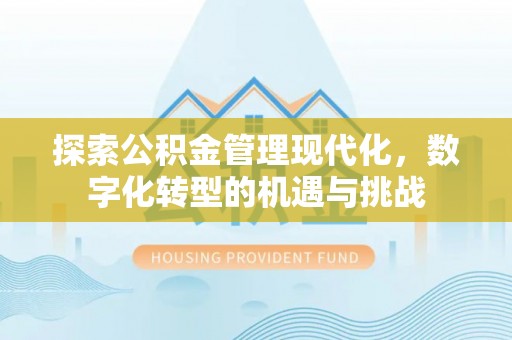 靖安探索公积金管理现代化，数字化转型的机遇与挑战