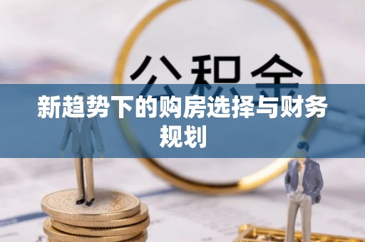 靖安新趋势下的购房选择与财务规划
