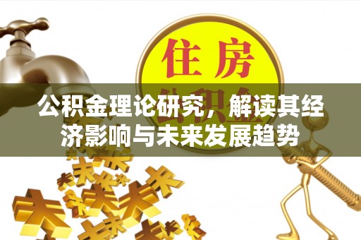 靖安公积金理论研究，解读其经济影响与未来发展趋势