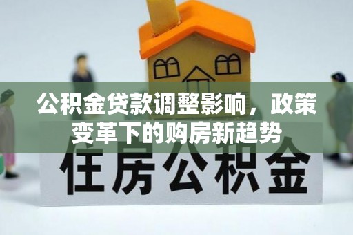 靖安公积金贷款调整影响，政策变革下的购房新趋势