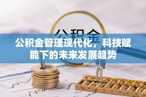靖安公积金管理现代化，科技赋能下的未来发展趋势