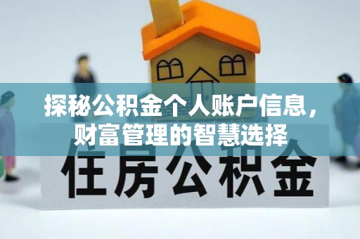 靖安探秘公积金个人账户信息，财富管理的智慧选择