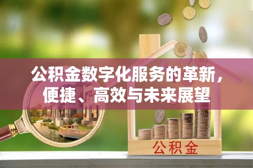 靖安公积金数字化服务的革新，便捷、高效与未来展望