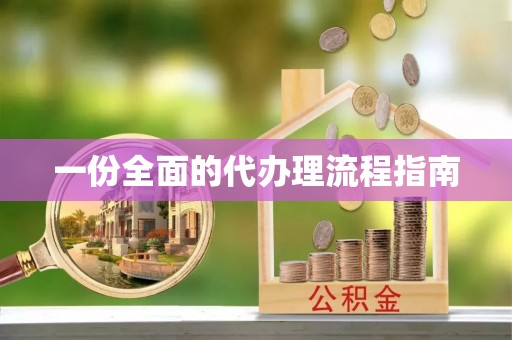 靖安一份全面的代办理流程指南