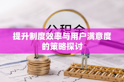 靖安提升制度效率与用户满意度的策略探讨